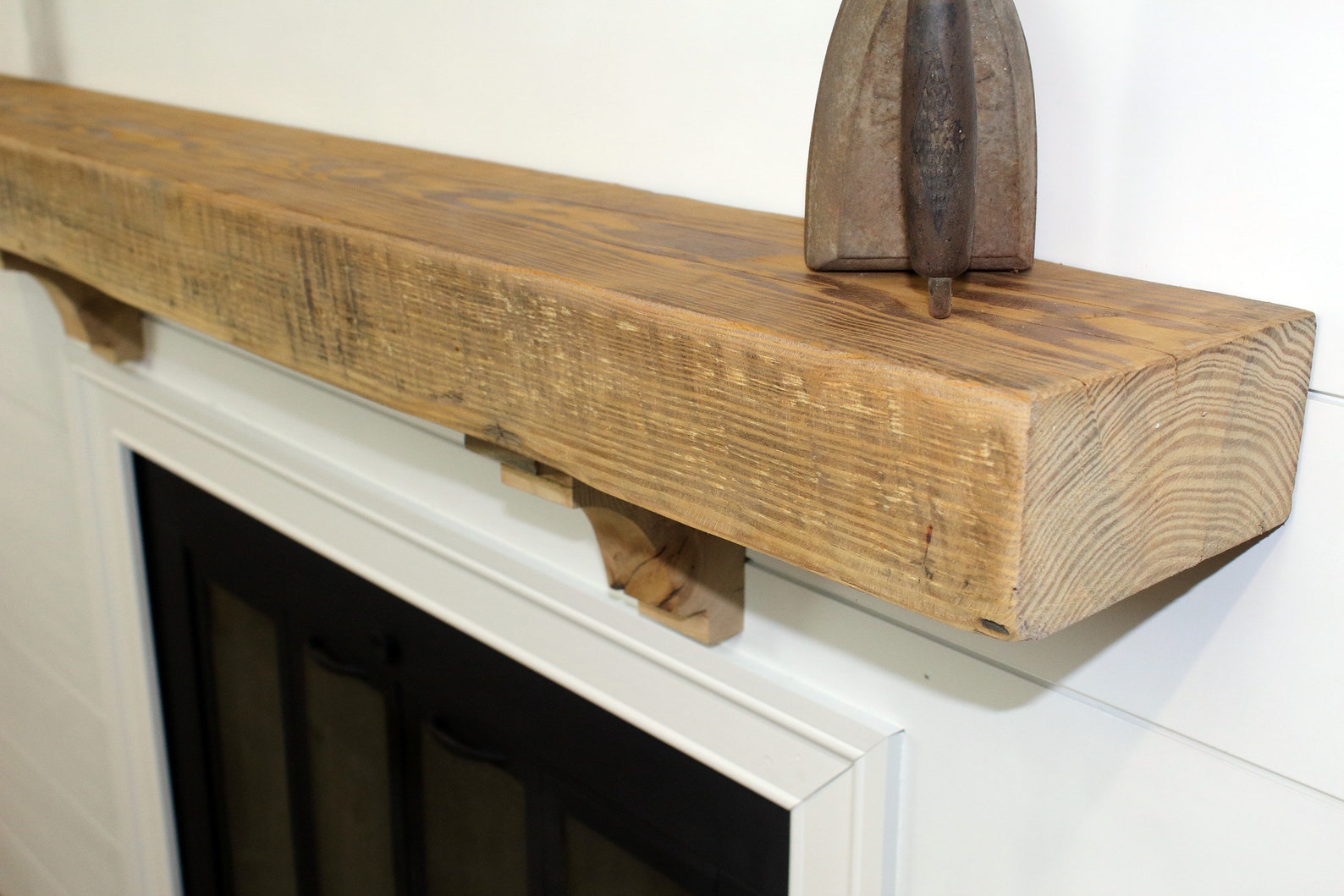 Reclaimed Wood Fireplace Floating Mantel Shelf 4x8 Etsy