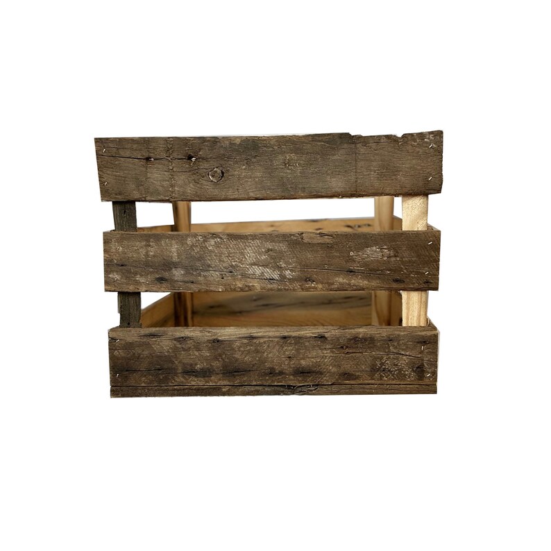 Rustic Wooden Crate Set of 3 Reclaimed Wood Storage Crates Etsy