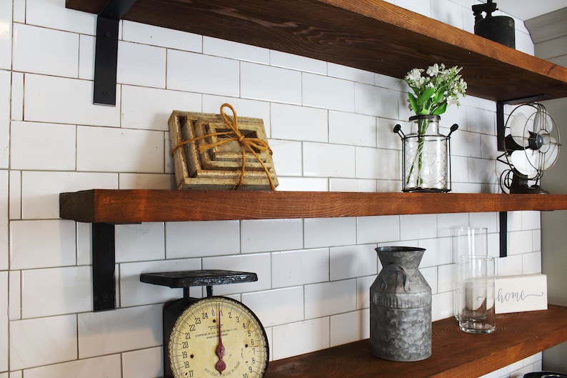 RECLAIMED Wood Shelves 8inch Depth AUTHENTIC Handmade Etsy