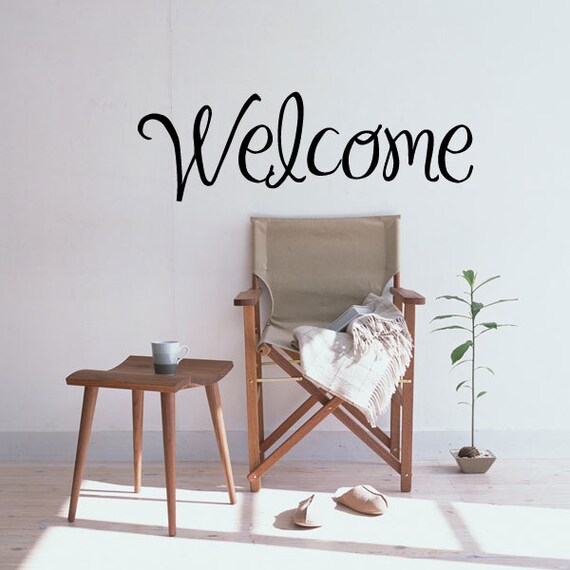 Welcome Wall E House Warming Decal Vinyl - Welcome Wall Decal Welcome Wall E House Warming Decal Vinyl - Welcome Wall Decal