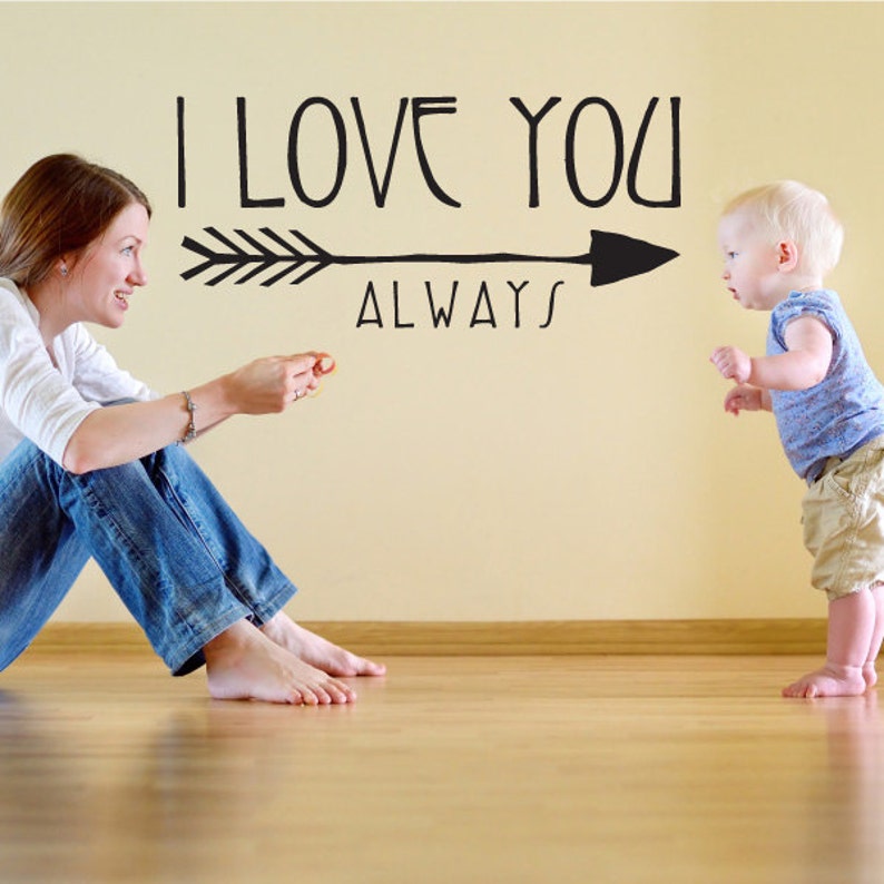 Vinyl Decal I Love You PLS03 I Love You Always Wall Decal