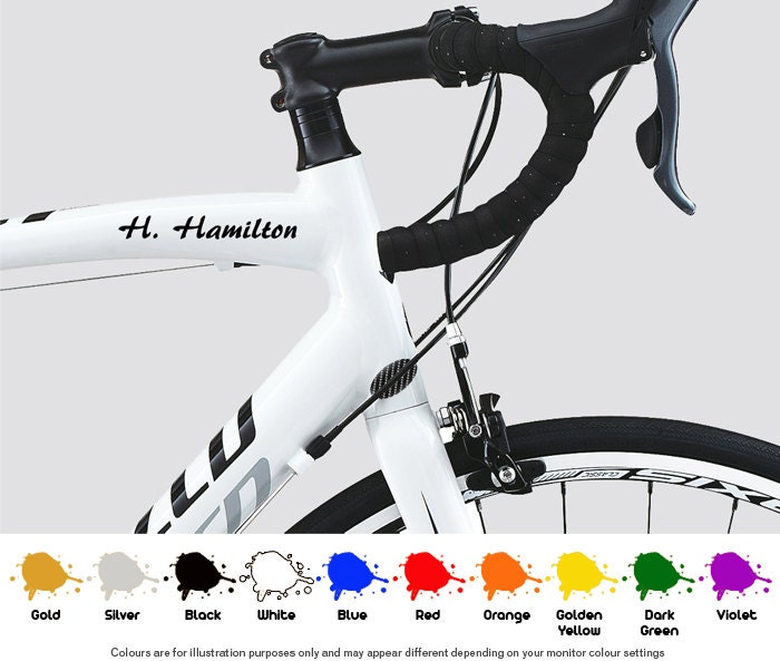 Bike Frame Custom Name Set Decals Stickers Road Bike MTB Fixie Etsy