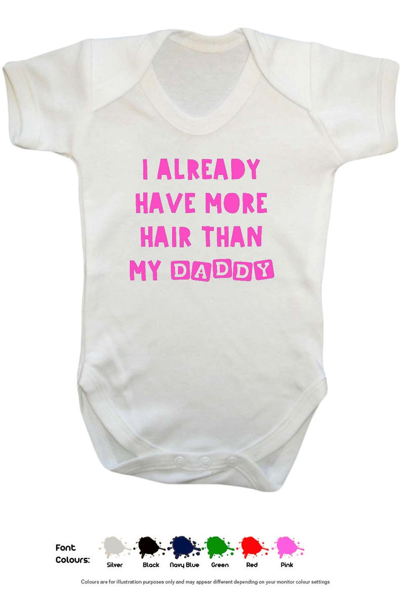 More Hair Than Daddy Grandad Short Sleeve Girls Boys Baby Vest Bodysuit Funny Cute Novelty Girls Clothing Clothing Bgc Sedahotels Com