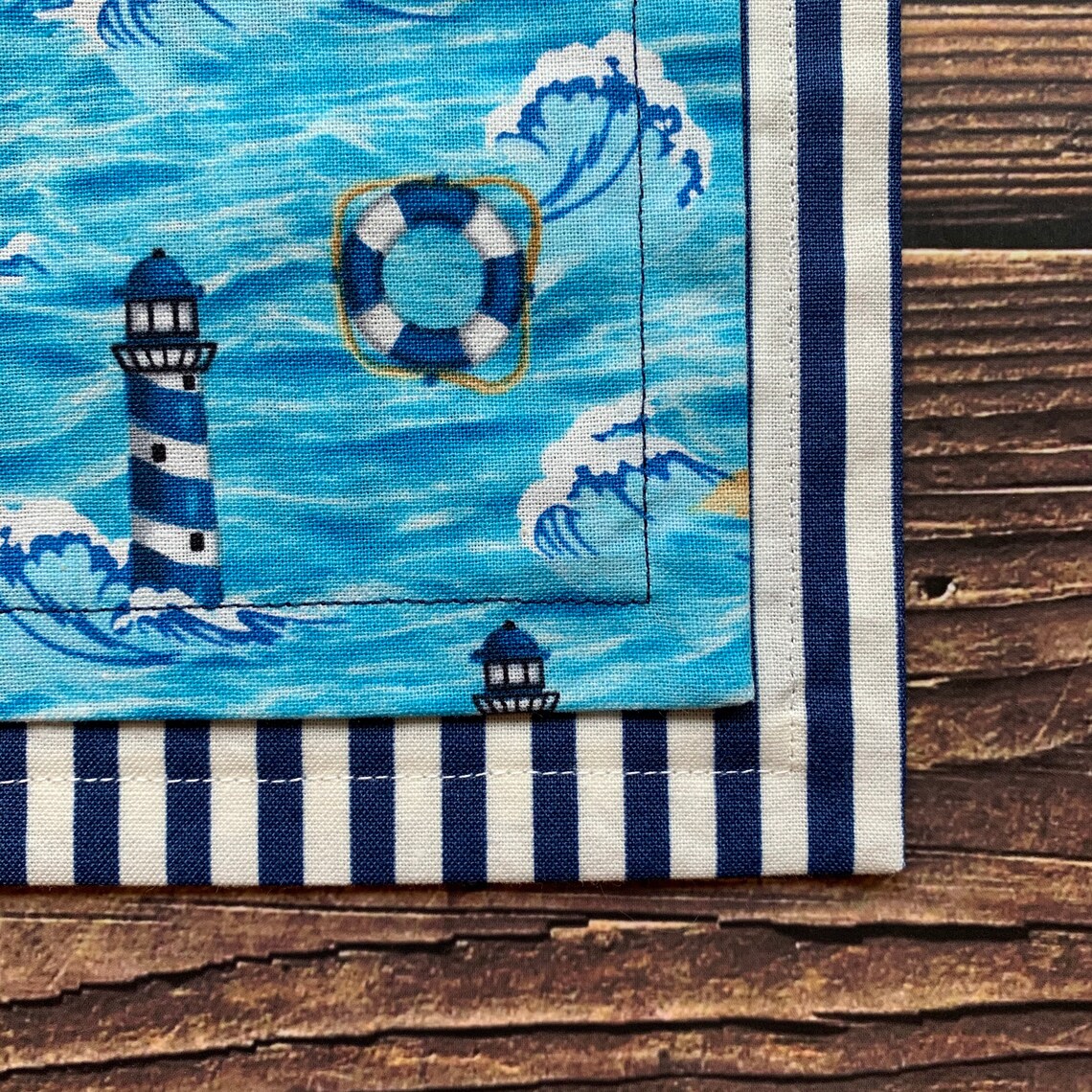 Nautical cloth napkins mixed red navy 7x8 serviettes Etsy