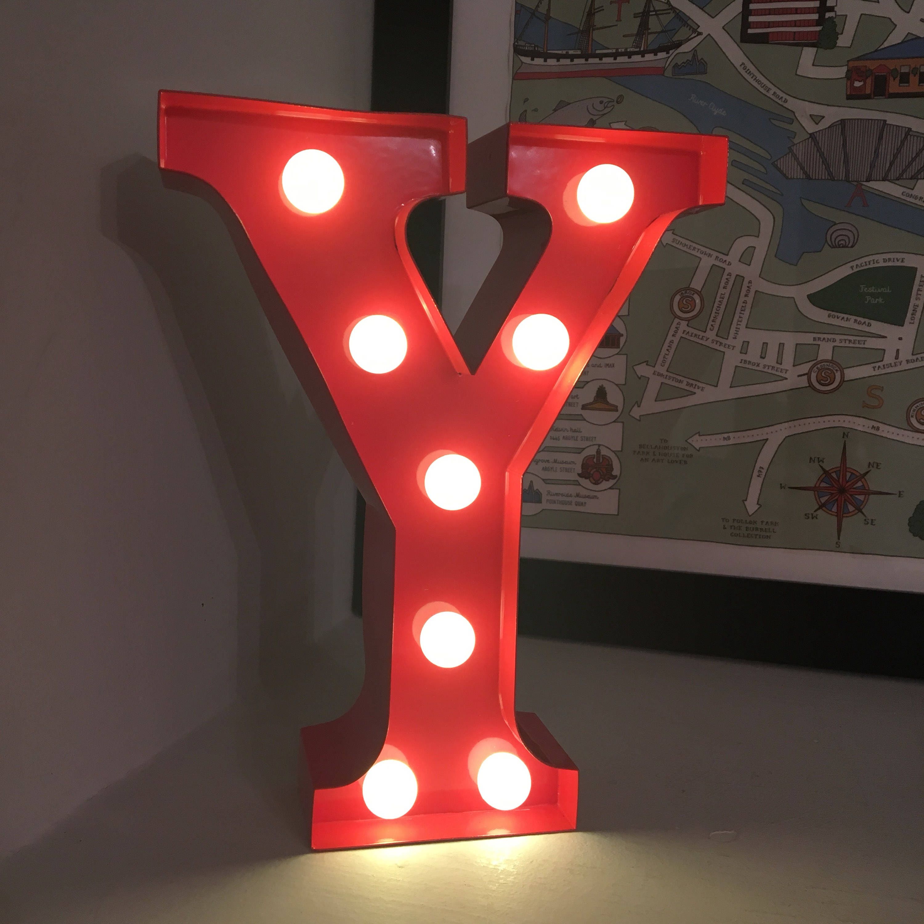 LETTER Y Metal Carnival Style Marquee Light LED Light up - Etsy UK