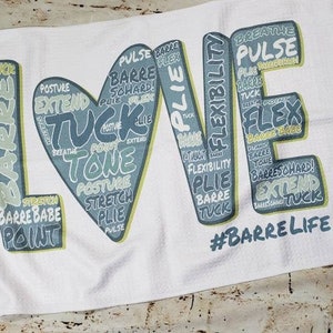 BARRE Sweat Towel - Super Absorbent Waffleweave Towels with Free Monogram or Name - Quick Shipping