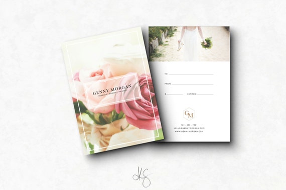 photography gift certificate template photoshop template psd etsy