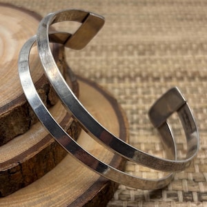 Vintage classic artist signed 2 row sterling cuff