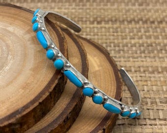 Native American Joan Douglas Zuni 925 Silver Turquoise Lapis