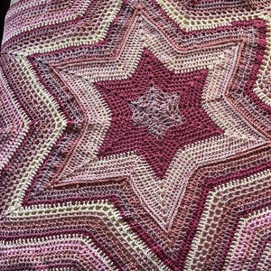 Star Crochet Blanket. Celestial Blanket. Star Throw Blanket. Universe Blamket. Witchy Blanket.