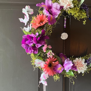 Amethyst Moon Wreath Fall Decor- Halloween Wreath Halloween Home Decor.