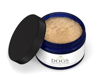 Natural Dog Tooth Powder for Teeth and Gums | Gentle Cleaning and Breath Freshener with Kelp and MCT Powder