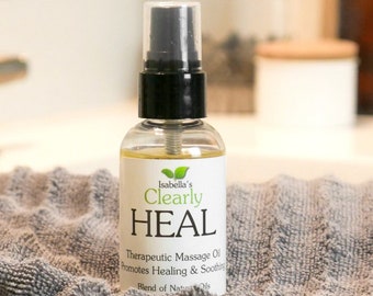 HEAL Aromatherapy Massage Oil, Body Oil, Bath Oil | Heal Sore Muscles and Relieve Stress | Natural and Organic Oils with Calendula