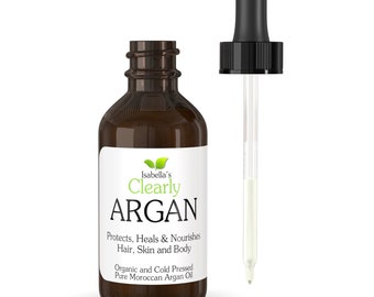 Aceite de argán marroquí orgánico / Prensado en frío, vegano, libre de crueldad animal (113 g)