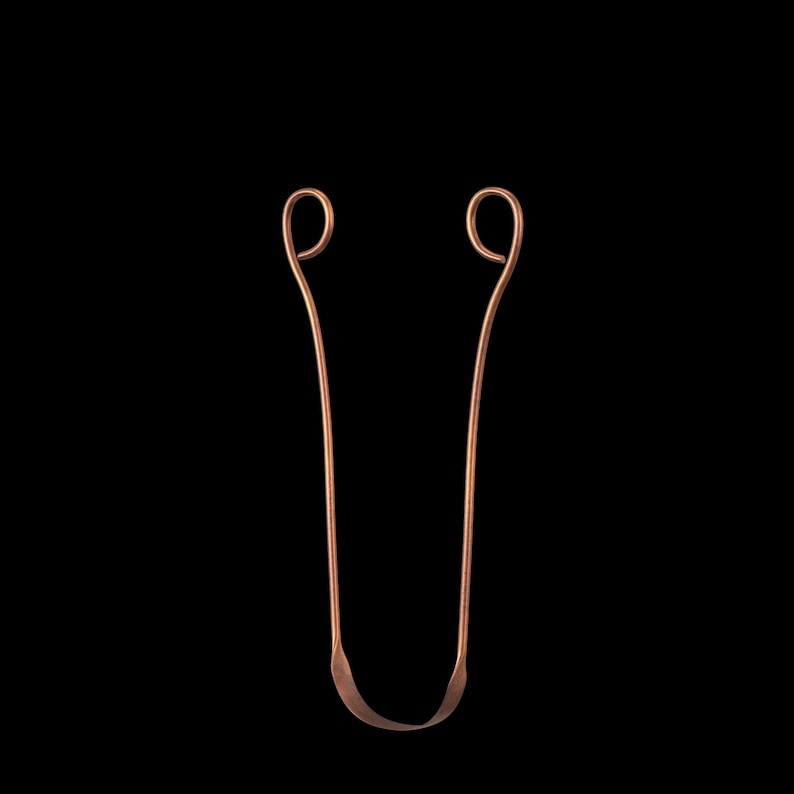 Copper Tongue Scraper and Cleaner | Ayurvedic Bad Breath Remedy | 100% Pure Copper Metal image 3