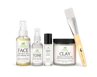Ritual Diário para uma Pele Limpa | Kit de Cuidados Naturais para Pele Oleosa e com Tendência à Acne
