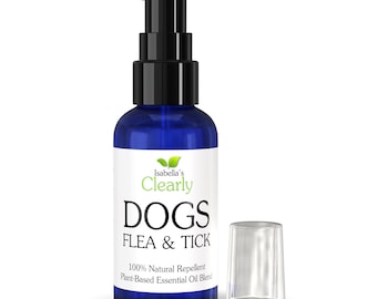Natural Flea and Tick Repellent for Dogs | Non Toxic and Effective Essential Oil Blend Long Lasting Topical Formula