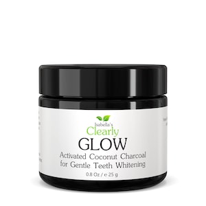 GLOW Teeth Whitening Activated Charcoal Powder | Food Grade, 100% Natural, Coconut Shell Based | Whiten Teeth Naturally