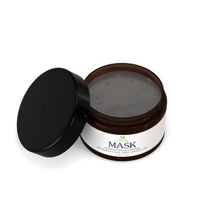 Clarifying Charcoal Face MASK with Hyaluronic Acid | Deep Pore Cleansing Cream Face Mask for Blackheads and Pores with Applicator Brush