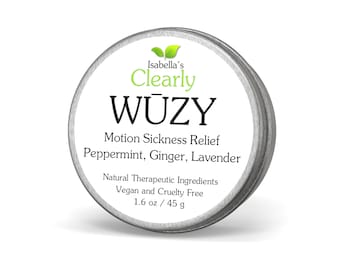 WŪZY Essential Oil Blend for Nausea Relief, Morning Sickness, Motion Sickness | Vegan Natural Remedy with Ginger, Peppermint Aromatherapy