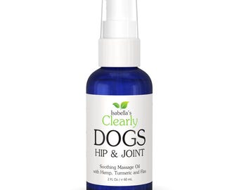 Aceite de masaje natural para articulaciones y caderas para perros / Un aceite tópico calmante para la movilidad y la flexibilidad / Aromaterapia natural para mascotas