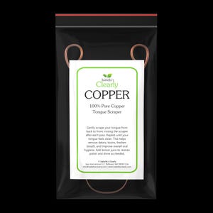 Copper Tongue Scraper and Cleaner | Ayurvedic Bad Breath Remedy | 100% Pure Copper Metal image 2