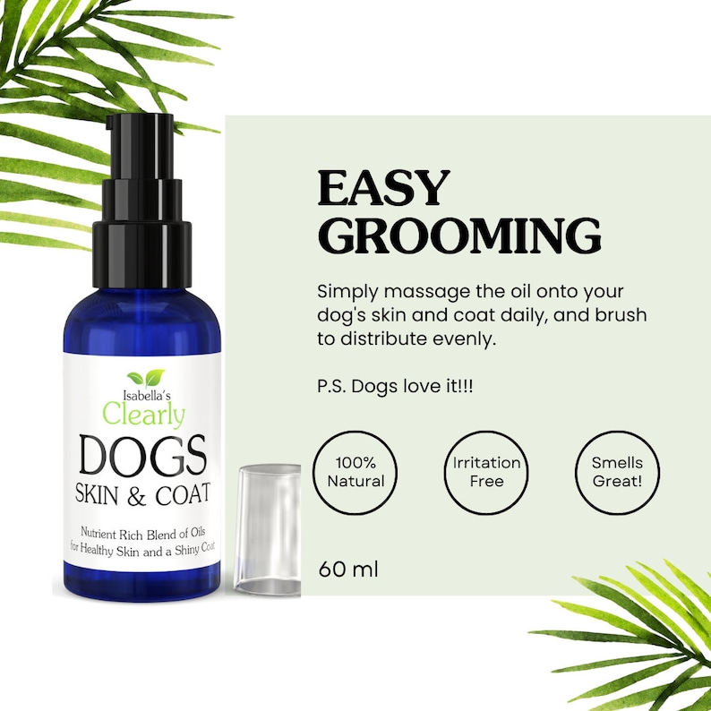 SKIN & COAT Topical Oil for Dogs Relieve Dry Itchy Skin and Irritation