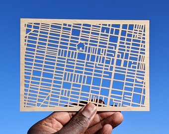 5x7 CUSTOM Laser Cut Map (anywhere in the world)