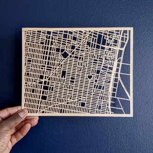 8x10 CUSTOM Laser Cut Map anywhere in the world image 2