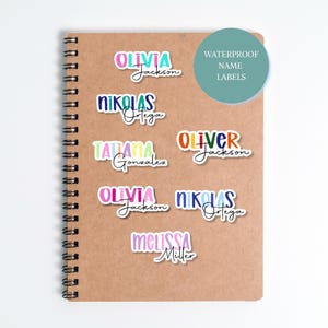 Personalized Waterproof Name Labels for School Supplies, Custom Back to School Stickers, Water Bottle Labels, Kids Name Stickers