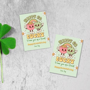 Printable St. Patrick&#39;s Day Gift Tag: Lucky Charm Classroom Tag (EDITABLE TEMPLATE)