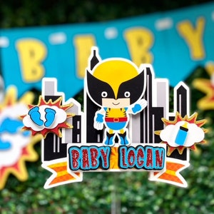 Wolverine Cake Topper,3D super hero topper,XMEN Cake Topper,Custom cake topper,Birthday or Baby shower cake topper,