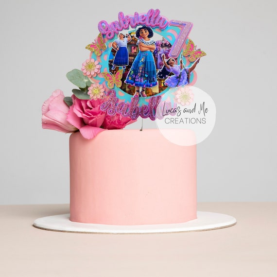 Persoanlized Encanto Cake Topper, Encanto theme party,Encanto Maribel, Isabel, Luisa, Encanto house, 1 or 2 names and age Il_570xn