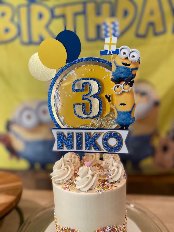 Personalized Minions Cake Topper,Minions Shaker Topper,Minions cake decor,Custom Minions cake topper,Minions party,Despicable Me Cake Topper Il_570xn
