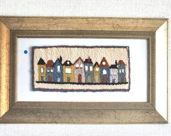Cute Cottages Punch Needle Embroidery Kit - DIY Beginner Craft