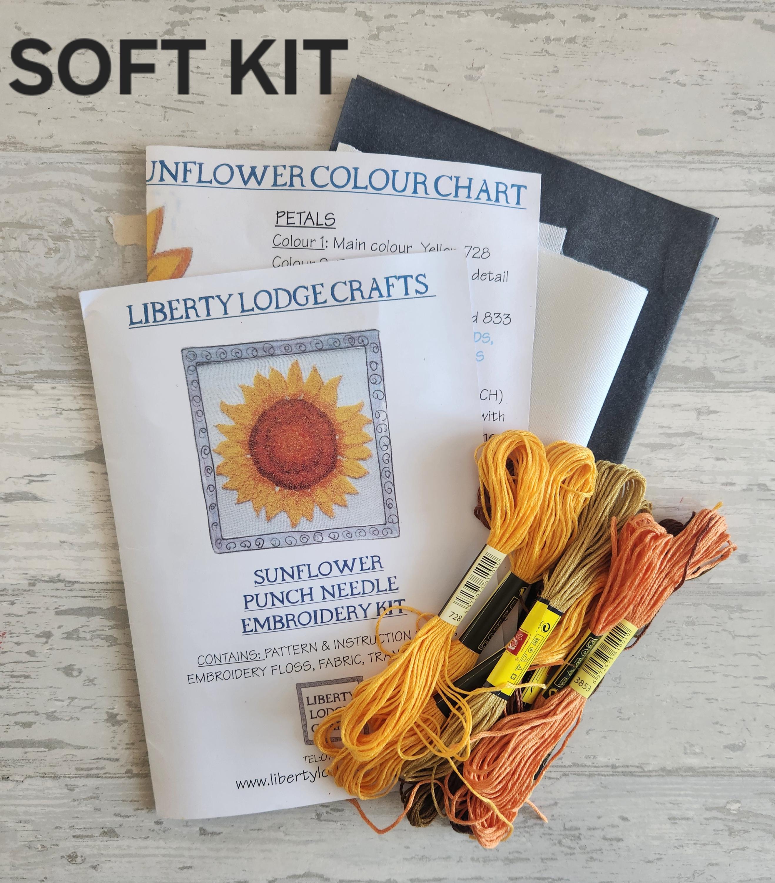 Punch Needle Embroidery Kit SUNFLOWER, Suitable for Beginners - Etsy