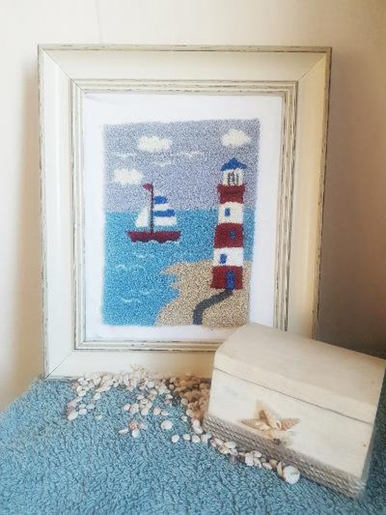 LIGHTHOUSE Punch Needle Embroidery Kit Etsy