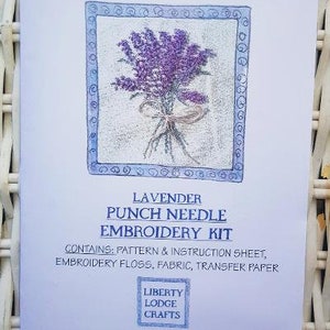 LAVENDER Punch Needle Embroidery Kit - Etsy