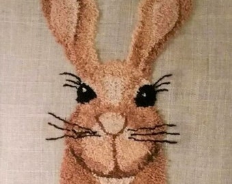Hares Head Punch needle embroidery kit BEST SELLER!