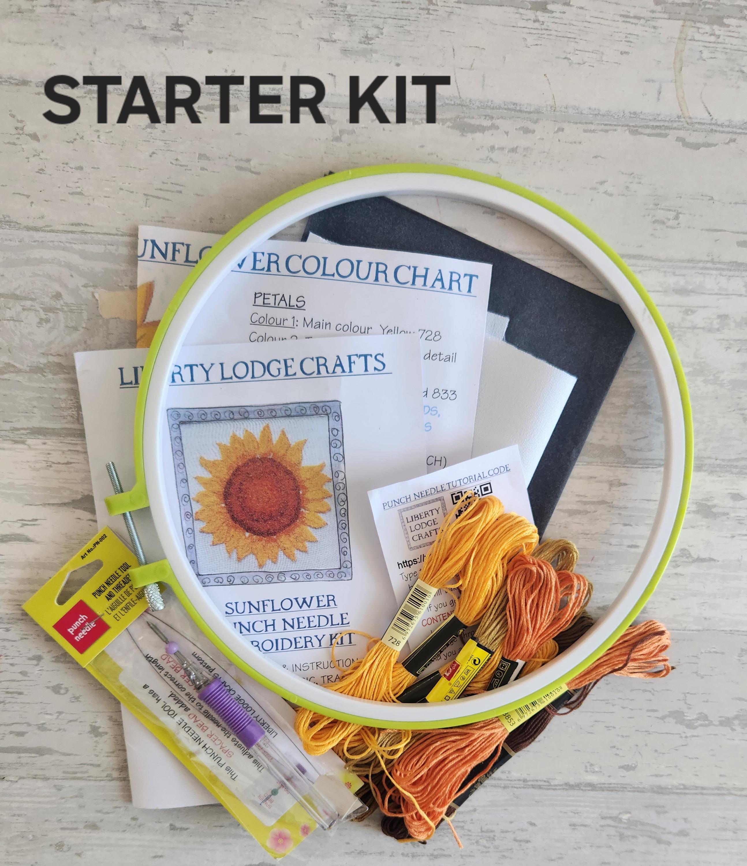 Punch Needle Embroidery Kit SUNFLOWER, Suitable for Beginners - Etsy