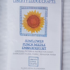Punch Needle Embroidery Kit SUNFLOWER, Suitable for Beginners - Etsy