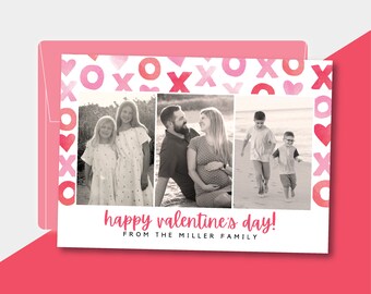 Valentines Day Template, Valentines Day Photo Card, Editable Valentines Card in Canva