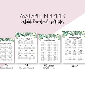 2023-2024 Printable Calendar, Yeary Calendar for 2023-2024, Printable ...