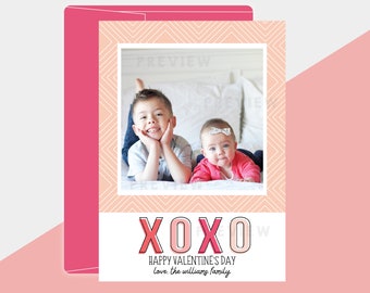 Valentine Photo Card Template, Editable Valentine Photo Card, Editable Valentines Day Card in Canva