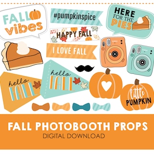 Fall Photo Booth Props, Digital Download