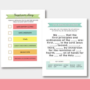 Baptism Packet , Great to be 8 , Baptism Activity Workbook image 4