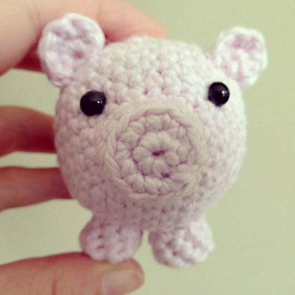 Percy the Pig Crochet PATTERN - amigurumi pig pattern - UK crochet soft toy pig pattern - Easy beginners simple how to crochet