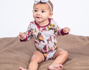 celestial forest baby clothes for girls, woodland animals baby bodysuit, brown bear coming home outfit, moose baby shower gifts for boys