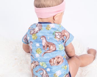 cute otter gender neutral baby clothes, sea otter gifts, infant boy coming home outfit otter baby shower gift, baby bodysuit best sellers