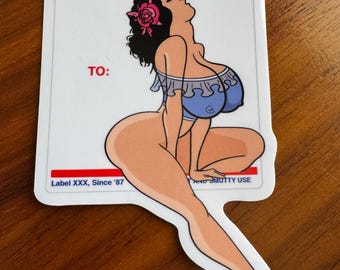 Priority Boobs waterproof laptop vinyl Sticker - NSFW - Sexy - Mature - Erotic - Anime - Boobs - Tits - Ass - Nude - Pin-up - Erotica - Lewd